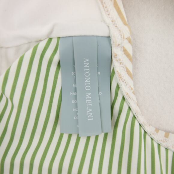 Antonio Melani Bikini Top Striped Twist Front Bralette Bandeau Retro Style XS - Picture 15 of 16